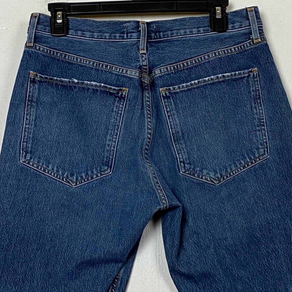 Agolde Jeans Womens 29 Riley Crop Straight Leg Button Fly High Rise - Picture 3 of 8